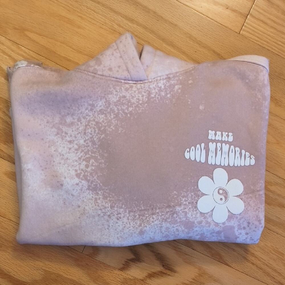 Zara, Make Cool Memories Tie-Dye Hoodie, Muted Pink, Girls Size 10 EUC - Picture 12 of 12